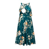 임부복 원피스 빅 스몰 사이즈 모유 수유 출산 임신 새로운 여성 출산 여름 민소매 꽃 무늬 패션 간호 임신 모유 수유 sundress 출산 s m l xl 2xl