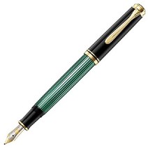 펠리칸 수버 M400만 펜 그린 스트라이프 B볼드 M400, B