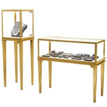 쥬얼리진열장 액세서리 귀금속 진열대 유리 화이트, 흰색길이1.5mx너비0.45mx높이0.95m