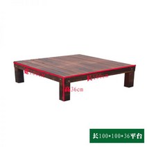 조립식 평상 마루 원목 야외 안뜰 별장 정원 탄화 방부목 방수 자외선 차단제 테라스 발코니 플랫폼 바닥, 길이 100 너비 100 높이 36_1㎡