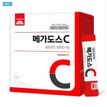 (정품)고려은단 메가도스C 3000 영국산 비타민C 피로회복 영양제+랜덤사은품증정, 100포, 3g