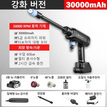 자동차 차량용 정비 공구 복스 세트 30000mAh 강력한 리튬 배터리 전기 자동차 와셔 워터건 고압 무선 세차, 러시아, Pressurized Editio
