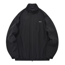 커버낫 나일론 코치 재킷 빅 로고 트랙 자켓 블랙