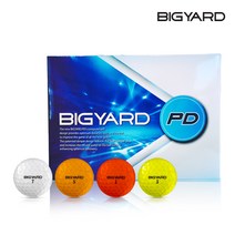 넥센 BIGYARD 빅야드 PD 2피스 골프볼(12알), 칼라볼(오렌지.그린.옐로우.화이트)