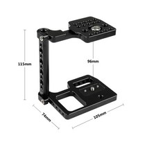 CAMVATE 블랙매직 포켓 시네마 카메라용 케이지 4K 악세사리 DIY용 장착 지점 1/4 인치-20 인치 3/8 인치-, 01 black