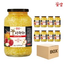 꽃샘 꿀사과차 1kg x8 (1박스) 액상차 과일청