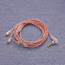 Shure SE215 용 헤드셋 코드 케이블 교체 MMCX 이어폰 라인 마이크 포함 호환, 01 Gold mmcx