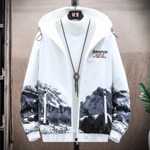 Sevenmoon 데일리 경박스럽다 오버핏 간략하다 도안 재킷 코트 여름남자