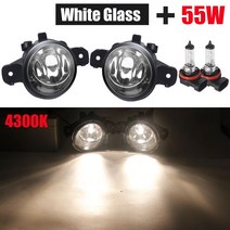 자동차 할로겐 램프 LED전조등 2X 할로겐 안개등 자동차 앞 범퍼 55W 100W 12V 닛산 X-Trail Almera Altim, 한개옵션1, 01 55W Warm White