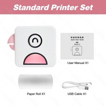 프린터 악세사리 Poooli-L1 휴대용 무선 포켓 감열식 포토 프린터 블루투스 영수증 라벨 스티커 종이, 03 Pink Color_01 CHINA