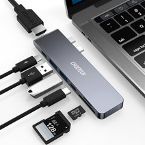 초텍 7in2 USB C타입 허브 멀티포트 맥북 프로 4K HDMI, HUB-M14