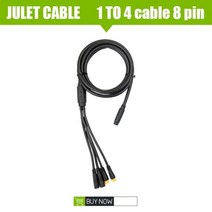 전기자전거개조 기어 모터 EBike 1To 45 케이블 방수 플러그 12V72V KT 컨트롤러 라이트브레이크스로틀디스플레이 변환 키트, 1T4 Cable