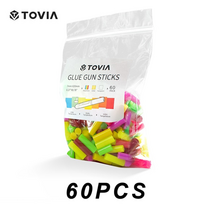 미니 무선 글루건 실리콘 tovia mini pgg23 pro 핫 글루 건 핫멜트 글루 건 컬러 열 글루 건 집 수리용 글루 스틱 포함, 협력사, 60pcs 믹스 컬러