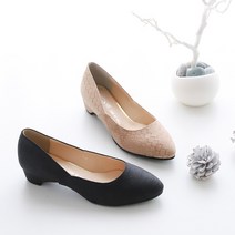 더예뻐 국내제작 파이톤 미들힐 펌프스 굽낮은구두 뱀피힐