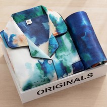 여름 잠옷 세트 긴 실크 캐주얼 새틴 M 여성 Nightwear 편안한 동물 Loungewear 소매 5XL파자마