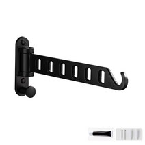 벽걸이 형 세탁 옷걸이 건조기 선반 접는 옷 걸이 금속 보관함, 검은색