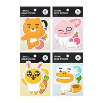 [문구조아] 카카오프렌즈 트래블 데코 스티커 튜브, 5개