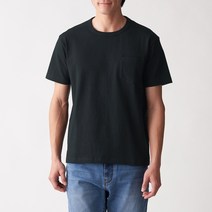 무인양품 MUJI 남성 태번수 포켓 반소매 티셔츠 ABA05A0S