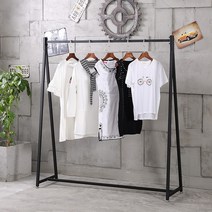 A라인 행거 옷가게용 철재 디자인 고급 가성비 베란다용, 블랙120CM높이160CM
