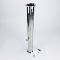 2 quot51mm OD64mm L 500mm 온도 측정용 써모 웰 니플이있는 트라이 클램프 파이프 일체형 용접 어댑터 SS304, With Thermometer