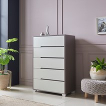 [★2만원 추가할인중!]장인가구 뉴 하임 800 5단 서랍장, 화이트오크