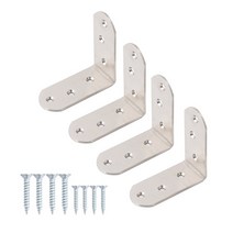 철물파크 스텐 짧은 꺽쇠 보강대 선반받침대 선반대 보강대 지지대 고정받침대 까치발, A-03 85x85mm(대)4개입+설치피스, 1개