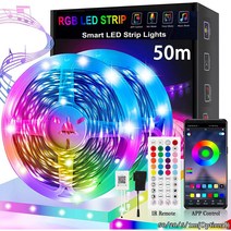 RGB LED스트립 라이트 3M 5M 10M 20M 크리스마스 조명 장식 간접 줄조명 크리스마스 조명 장식 LED 컴퓨터방꾸미기, RGB 10m × 1개