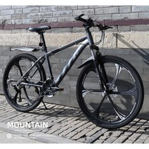 MTB 산악자전거 입문용 유압식 26인치 27.5인치 30단, [얼티밋] 그레이 블랙 [6블레이드]
