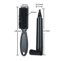 방수 수염 펜 남자 색칠 그리기 필러 눈썹 스타일링 도구 오래 지속되는 브러시 포함, 02 Dark Brown