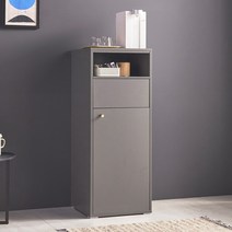 세인 틈새 400 주방 탕비실 정수기 받침대 다이 컵 커피머신장 분리수거함 수납장, 그레이