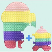 스트레스해소 레인보우 푸쉬팝버블 텐2P 외계인