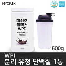 분리유청단백질 분말 류신 농축 포대 유청가루 WPI 매일 마시는 락토프리 단백질 보충제 프로틴 파우더 쉐이크 필수아미노산 BCAA 여성 남성 쵸코맛 식약처인증 HACCP, 1개, 500g