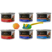 퓨리나 pro plan canned 습식 고양이 사료 entree 3 flavor 6 can with toys sampler bundle: