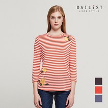 [데일리스트] 자수포인트 스트라이프 티셔츠2MDEALVM3211