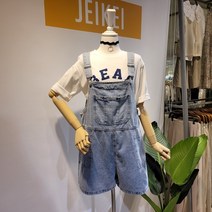 제이케이 멜빵데님반바지(JL8OV001B)