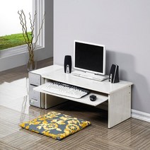 좁은공간 키보드 마우스 수납 좌식 컴퓨터 책상(80cm) 컴터 목재 원룸 학생, 블루워서