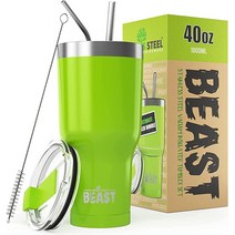 Greens Steel 비스트 40온스 진공 단열 스테인리스 텀블러 퍼플 USA 미국, 10 oz, Matte Black, Matte Black