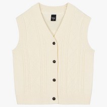 인디고뱅크키즈 [NC경산] 50%세일 우리아이스타일완성 유아 아동 키즈 주니어 공용 깔끔한 케이블 브이넥 오픈형 조끼 IKVK23102