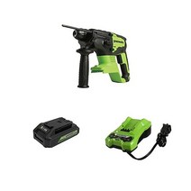 GreenWorks 24V 브러시리스 SDS 2J 로터리 해머 2.0Ah(USB 허브) 배터리 및 충전기 포함
