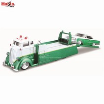 Maisto 1:64 1953 맥 B-61 견인 트럭 1971 시보레 베가 디자인 엘리트 수송 다이 캐스팅 자동차 모델 컬렉션 선물 장난감, 1960 ford
