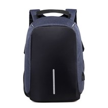 오토바이배낭 백팩 가방 도난 방지 남성 노트북 배낭 여행 가방 대용량 비즈니스 USB 충전 대학생 학교, 파란색