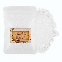 실링왁스 스탬프 세트 씰링 헤드 다이어리 봉인도장 청접장 밀랍인장 35 그램가방 투명 비즈 식물 인감 비드 인감 웨딩 인감, 흰색 투명