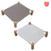 냥슬아치 고양이 강아지 애견 심플 원목 침대 해먹 쇼파, 심플화이트
