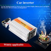 태양광인버터 패널 컨트롤러 가정용 순수정현파 MPPT 주택용 200W 12V DC-AC 220V 자동차 자동 전원 인버터 변환기 어댑터 USB 스타일링 충전기 피크 전력 400W
