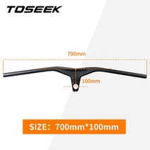 퀼스템 싯클램프 전기자전거개조 자전거크랭크커버 TOSEEK Mtb 핸들 바 및 줄기 28.6mm-17Degree 탄소 통합 산악 자전거 660 ~ 800*70/80/90/100m, 12 Black 700-100mm, 12 Black 700-100mm
