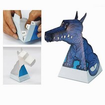 종이 착시 공룡 인형 만들기 미술 놀이 학습 준비 10P, 본상품선택