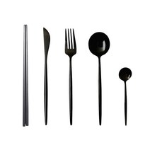 verico LUA Cutlery set 가볍고 데일리로 사용하는 노르딕스타일 커트러리 5P세트, 블랙