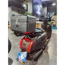 알루미늄 오토바이 스쿠터 배달통 베스파탑박스, 그레이 40L