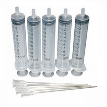 10ml 잉크 리필 도구 주사기 앰프 blunt long needle for epson canon hp 형제 ciss 탱크 카트리지 리필 잉크 키트, 씨엔, 5pcs 한 세트