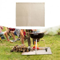 야외 캠핑 화재 방화포 매트 열전도 차단 80x60 불멍 밤염포 캠핑 방염매트 바베큐 방화포 그릴, 단품
